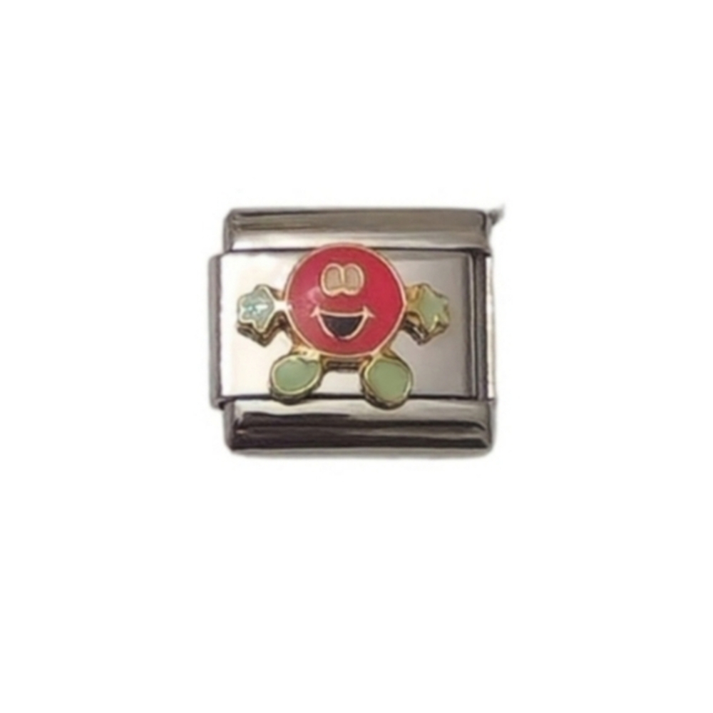 Italian Charmlink for Italian‎ Charm Bracelet Red M&M Guy  9mm